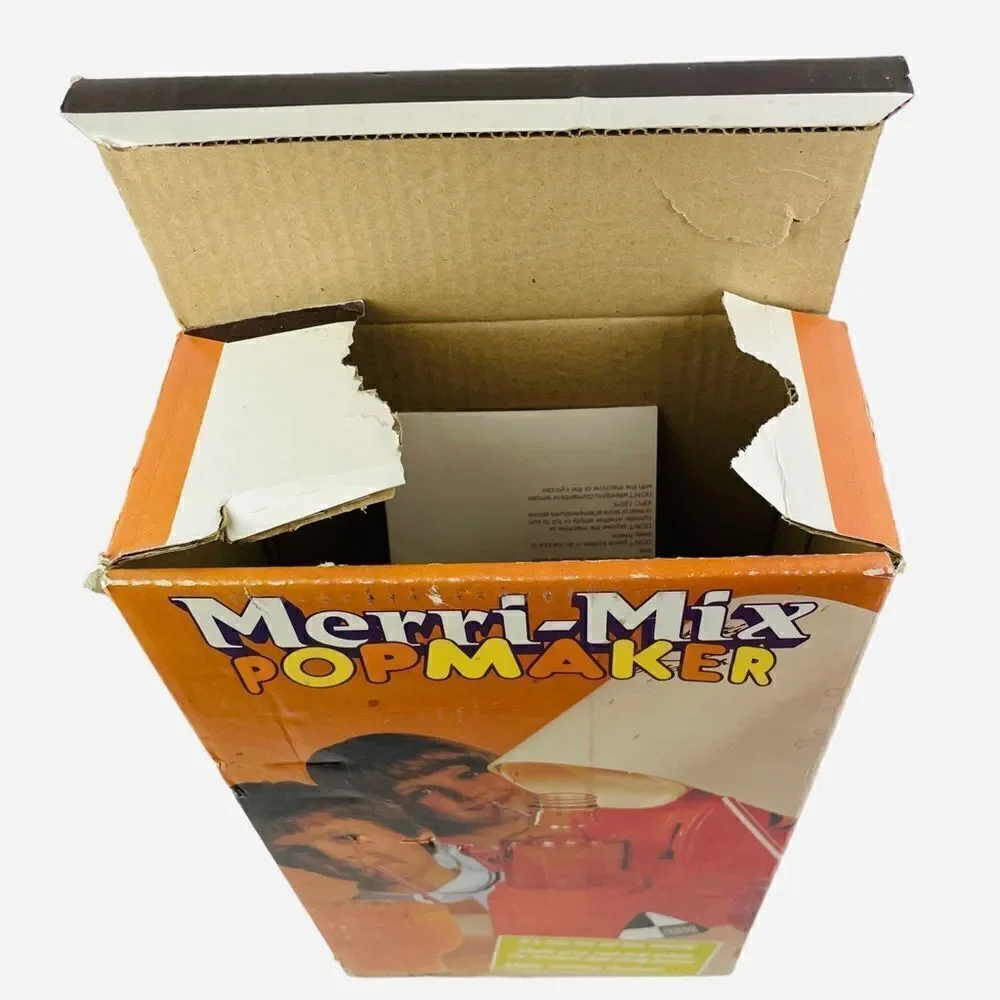 RARE Vintage 1980s Merri-Mix Pop Maker Original Box *READ* Soda England Ad Bar